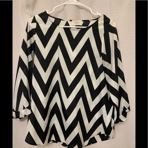 Black & White Chevron blouse